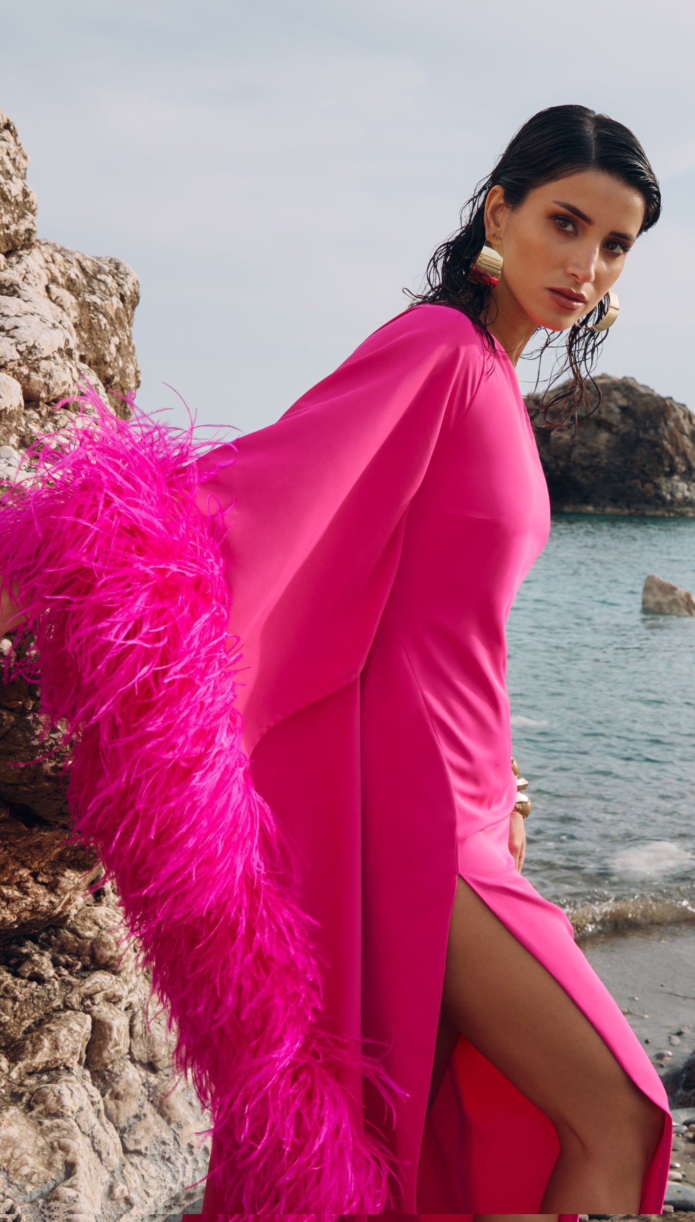 Fenix dress in fuchsia