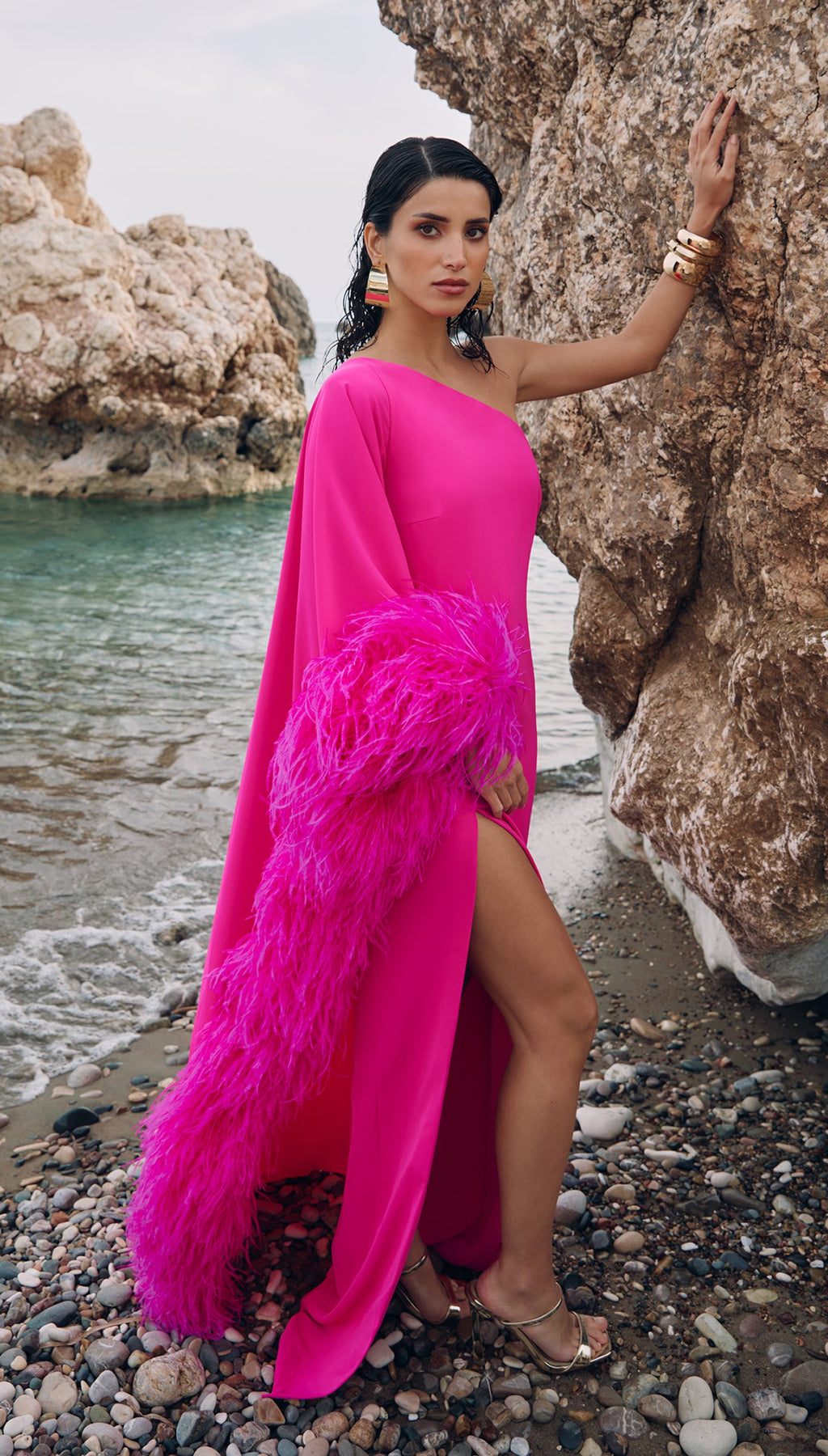 Fenix dress in fuchsia