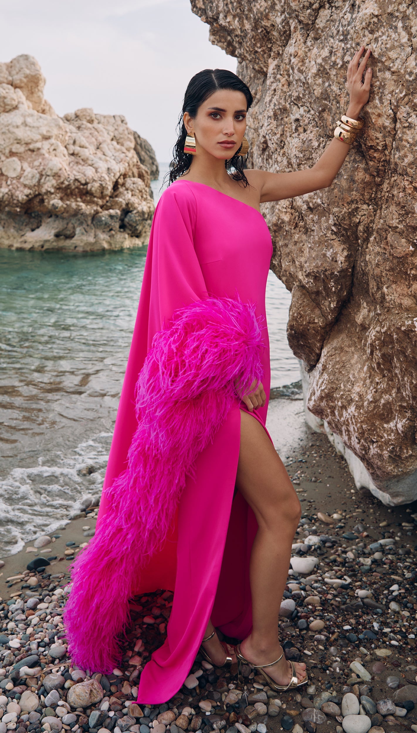 Fenix dress in fuchsia