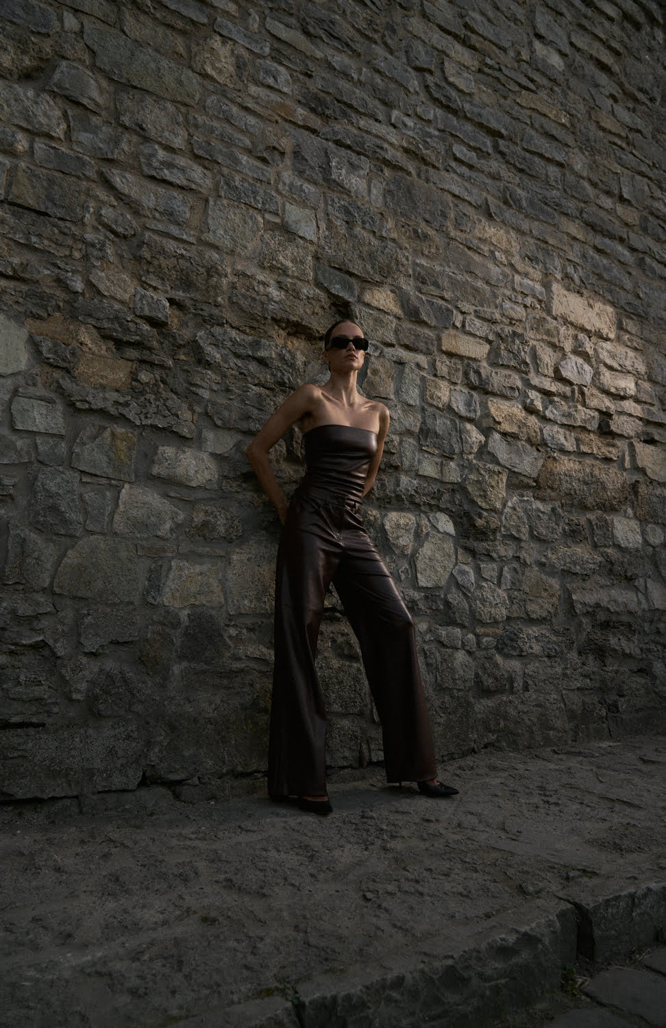 Брюки шкіряні