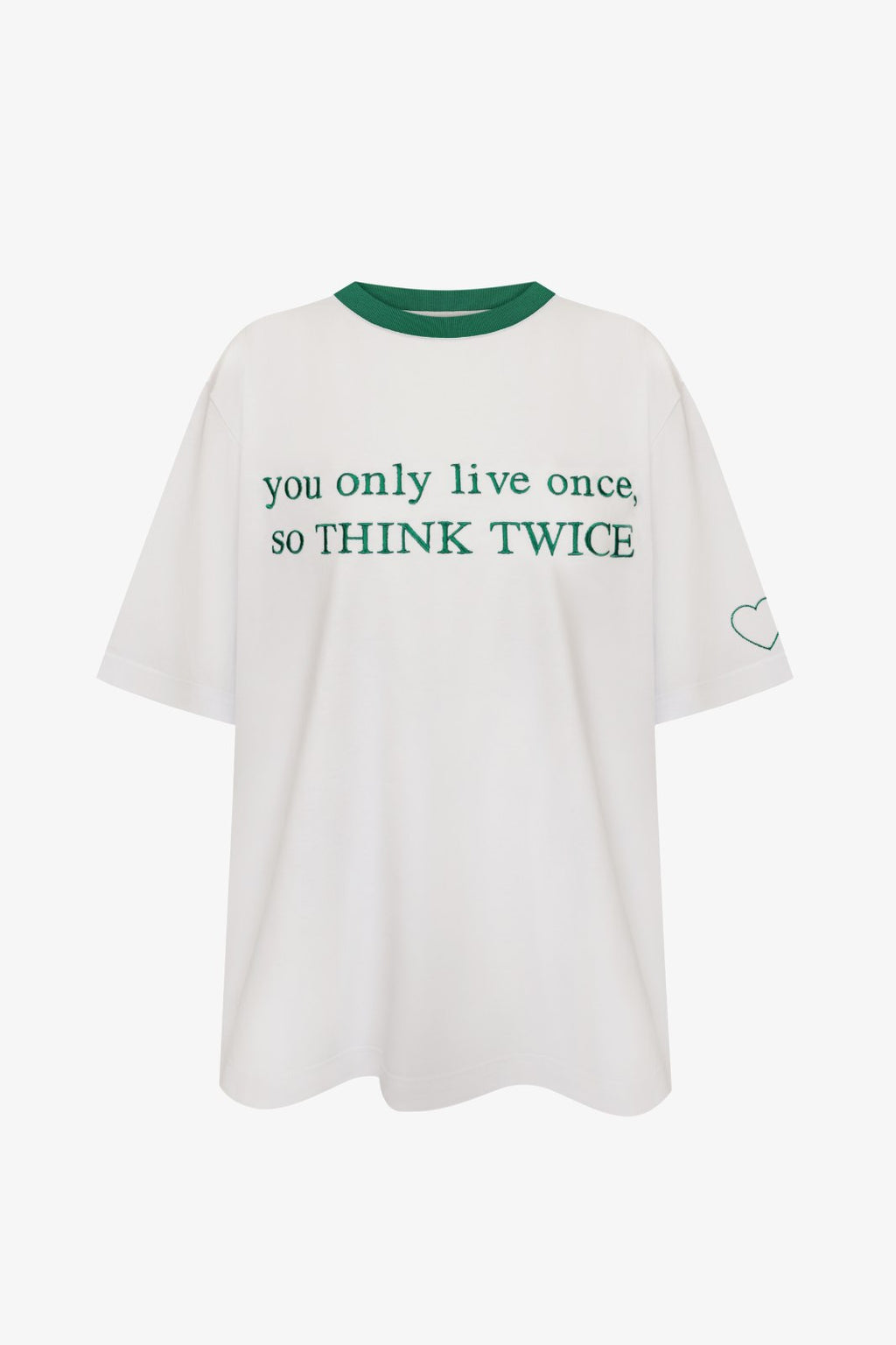 Oversized "so think twice" T-shirt