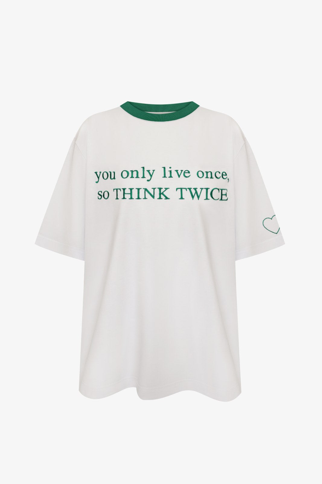 Oversized "so think twice" T-shirt