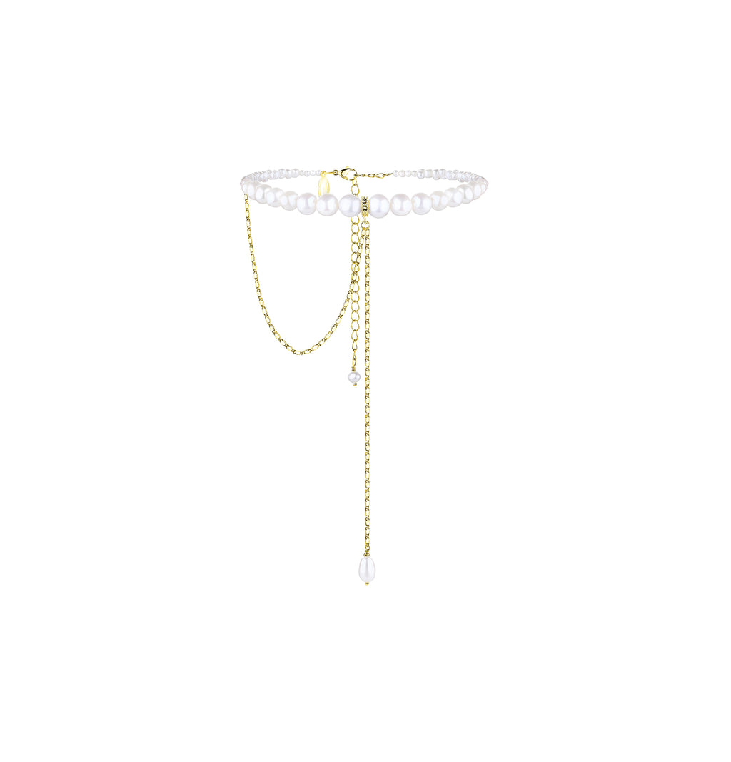 PEARLS CHOKER WITH CHAIN - фото 1