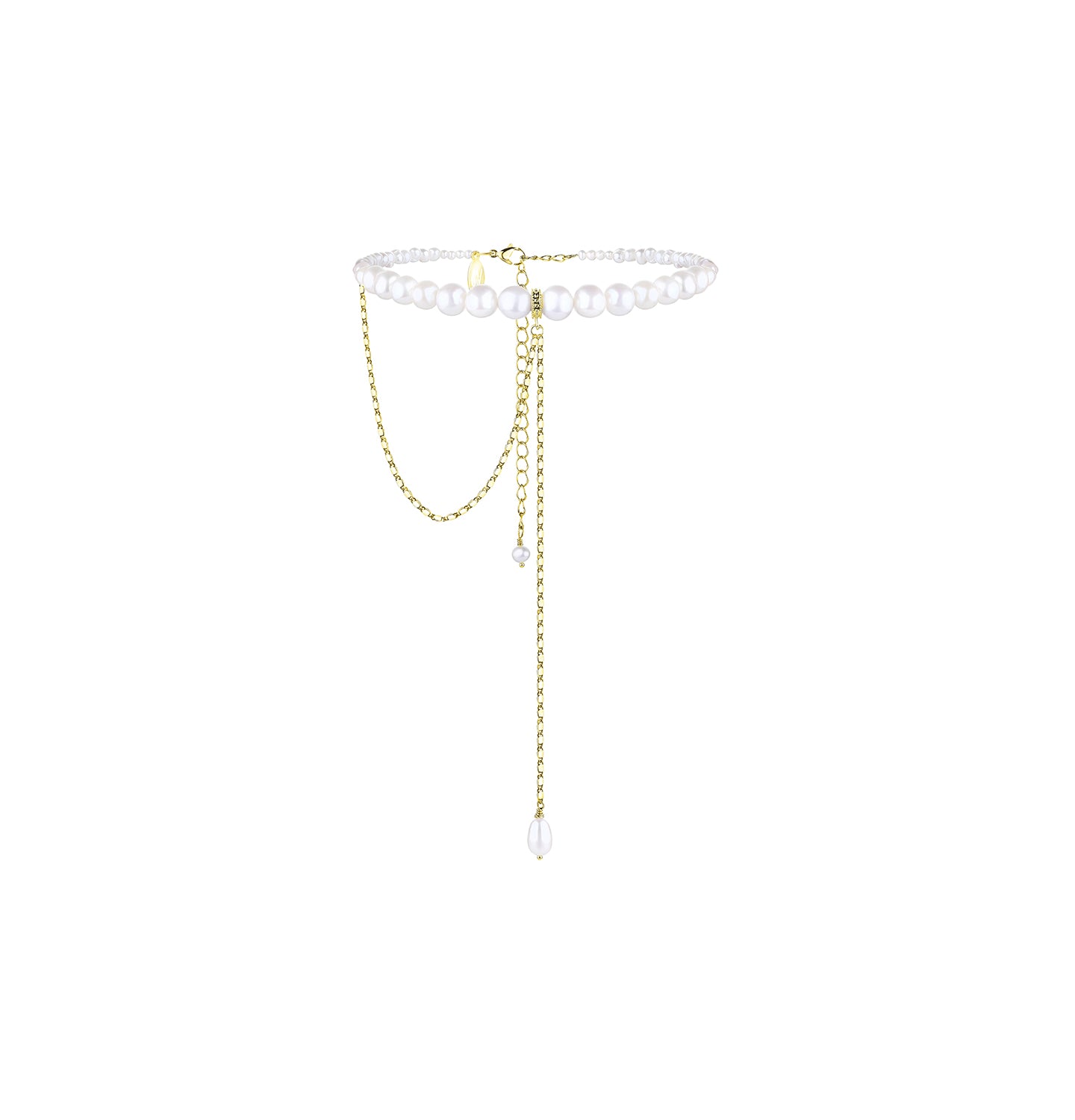 PEARLS CHOKER WITH CHAIN - фото 1