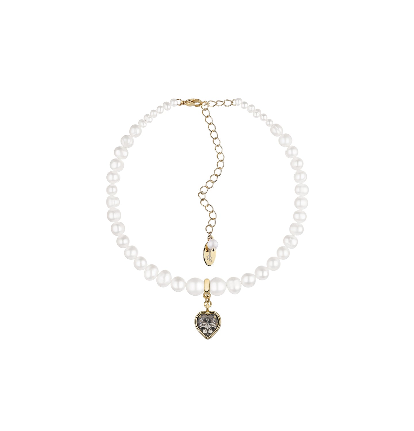 PEARLS CHOKER WITH HEART - фото 42