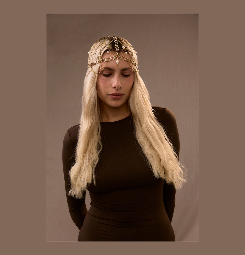 "KIRA" HAIR ACCESSORIES WITH PEARLS - фото 9