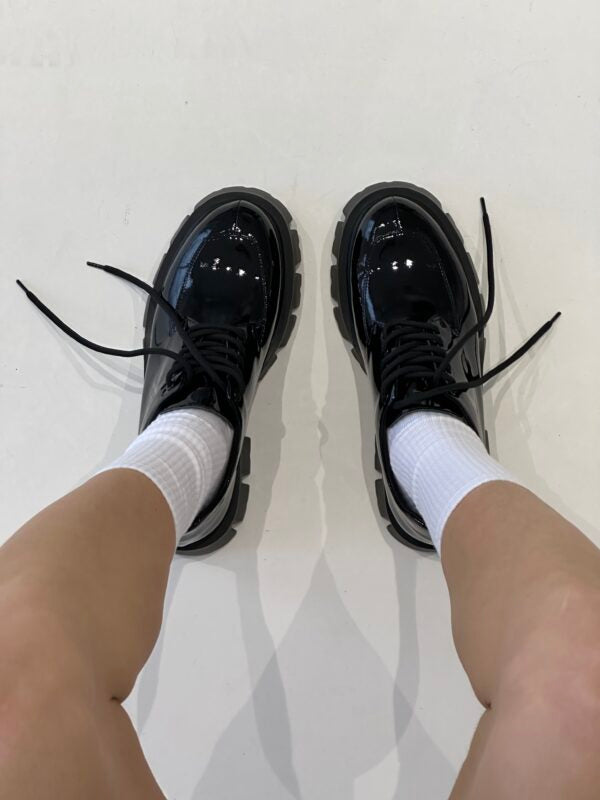 R ONE lace-up shoes with a rough sole
