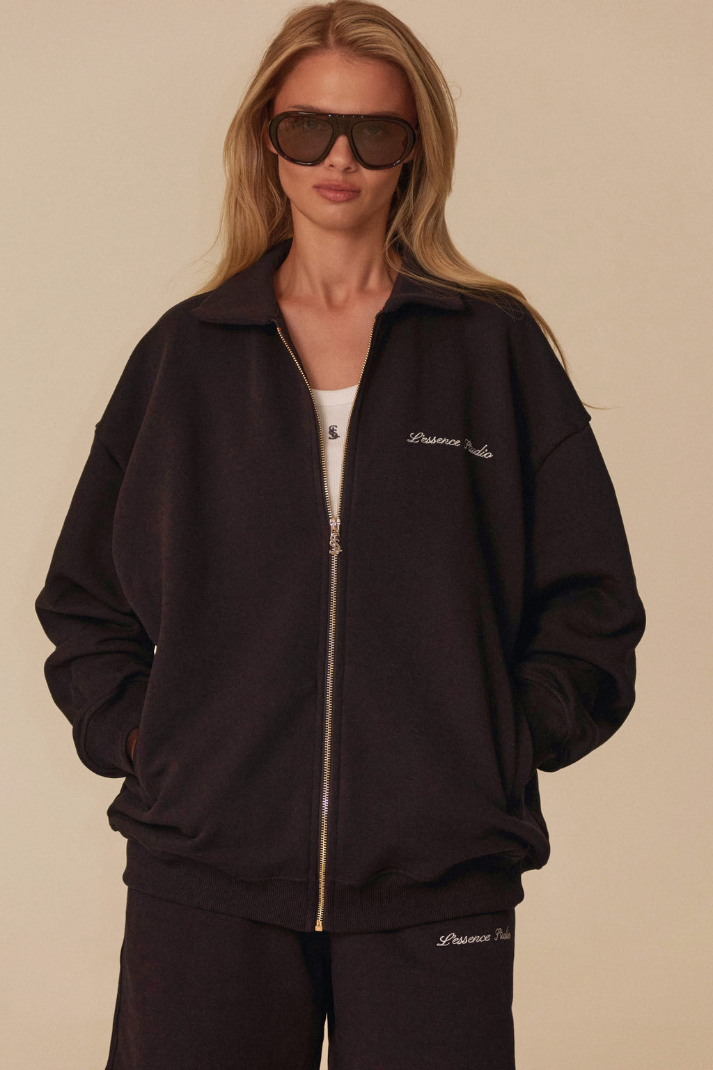 LE CLUB COLLAR ZIP HOODIE