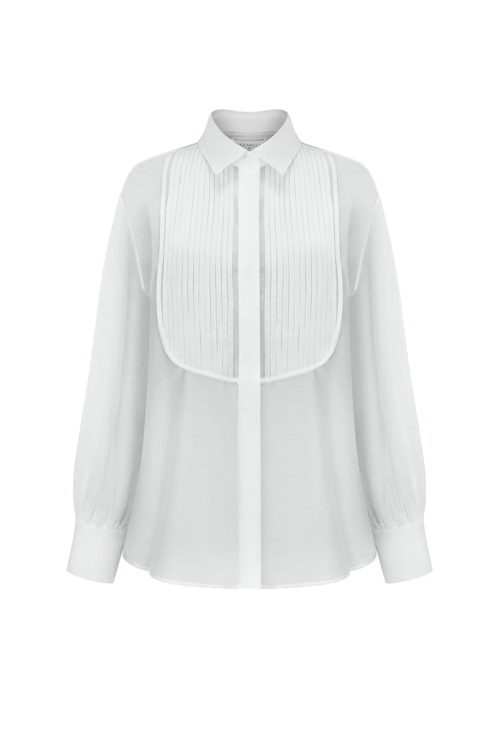 Shirt with a bib front