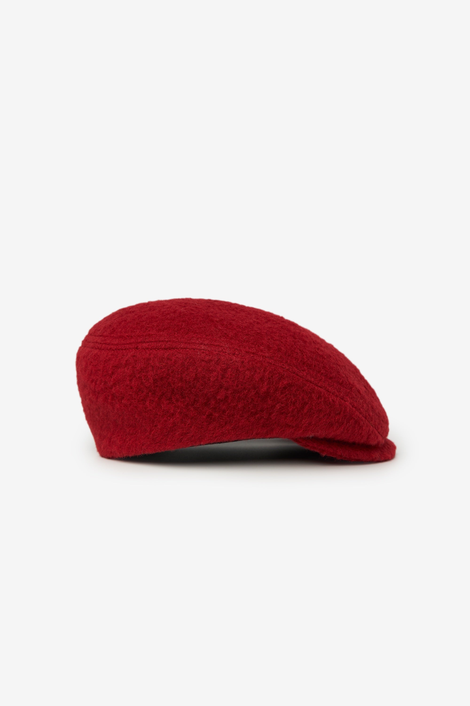 Flat Wool Cap – Red