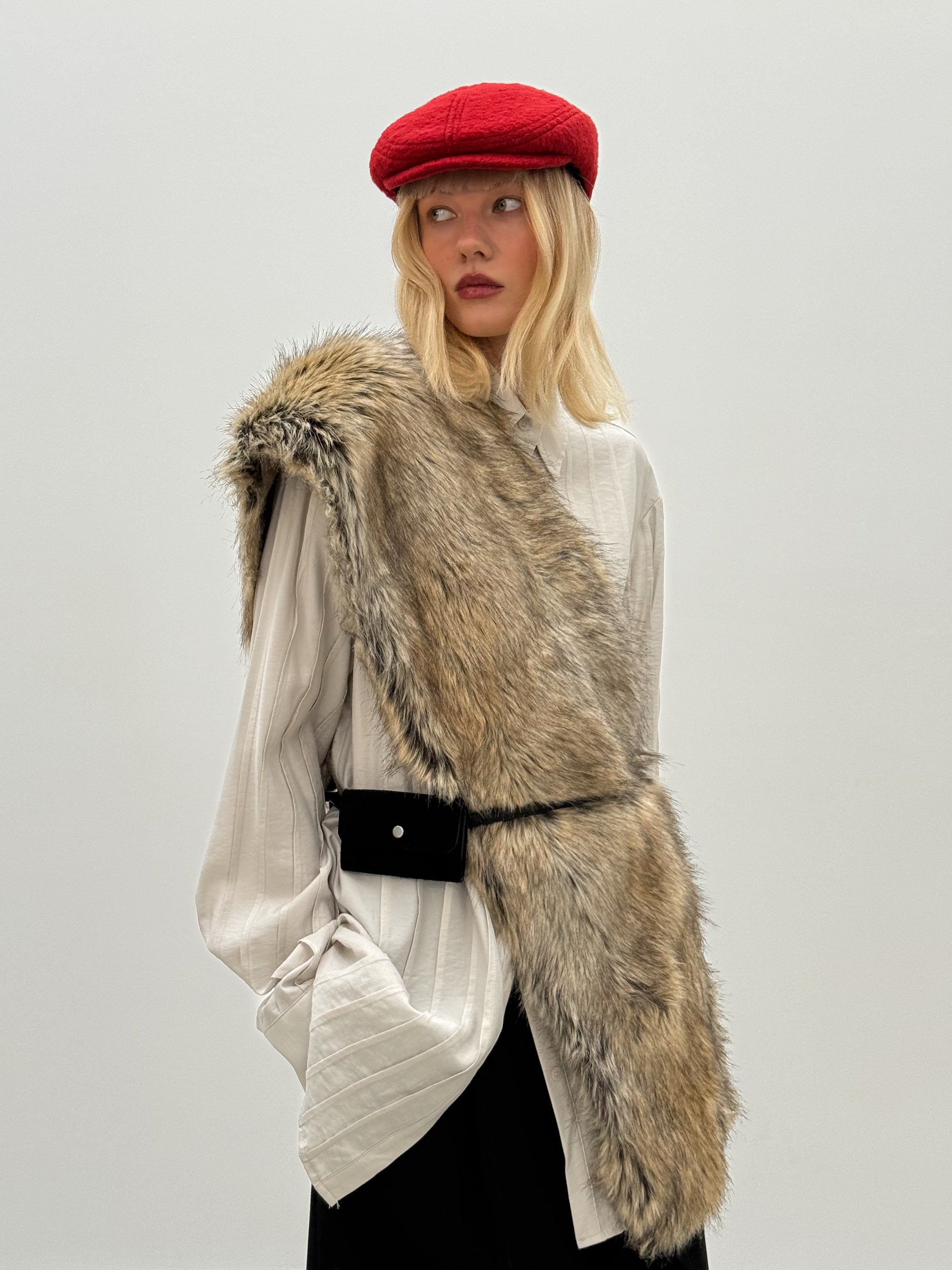 Flat Wool Cap – Red