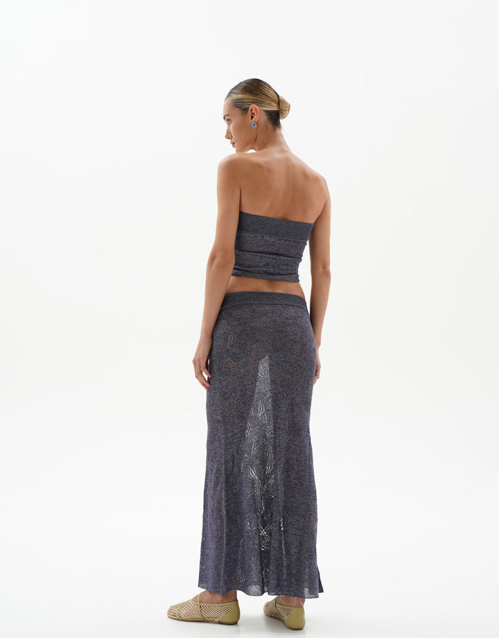 BlackSeaTribe Openwork maxi skirt pink