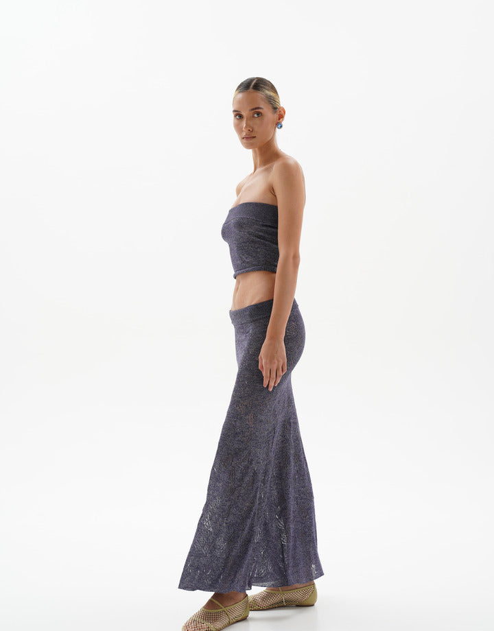 BlackSeaTribe Openwork maxi skirt pink
