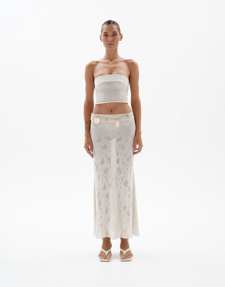 BlackSeaTribe Openwork maxi skirt pink