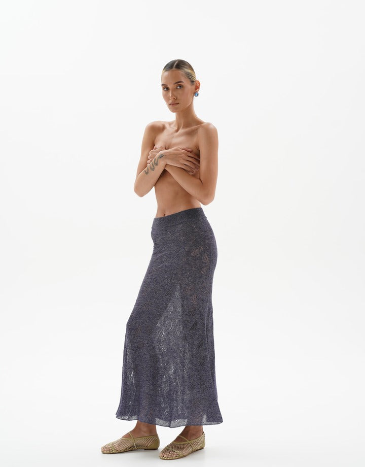 BlackSeaTribe Openwork maxi skirt pink
