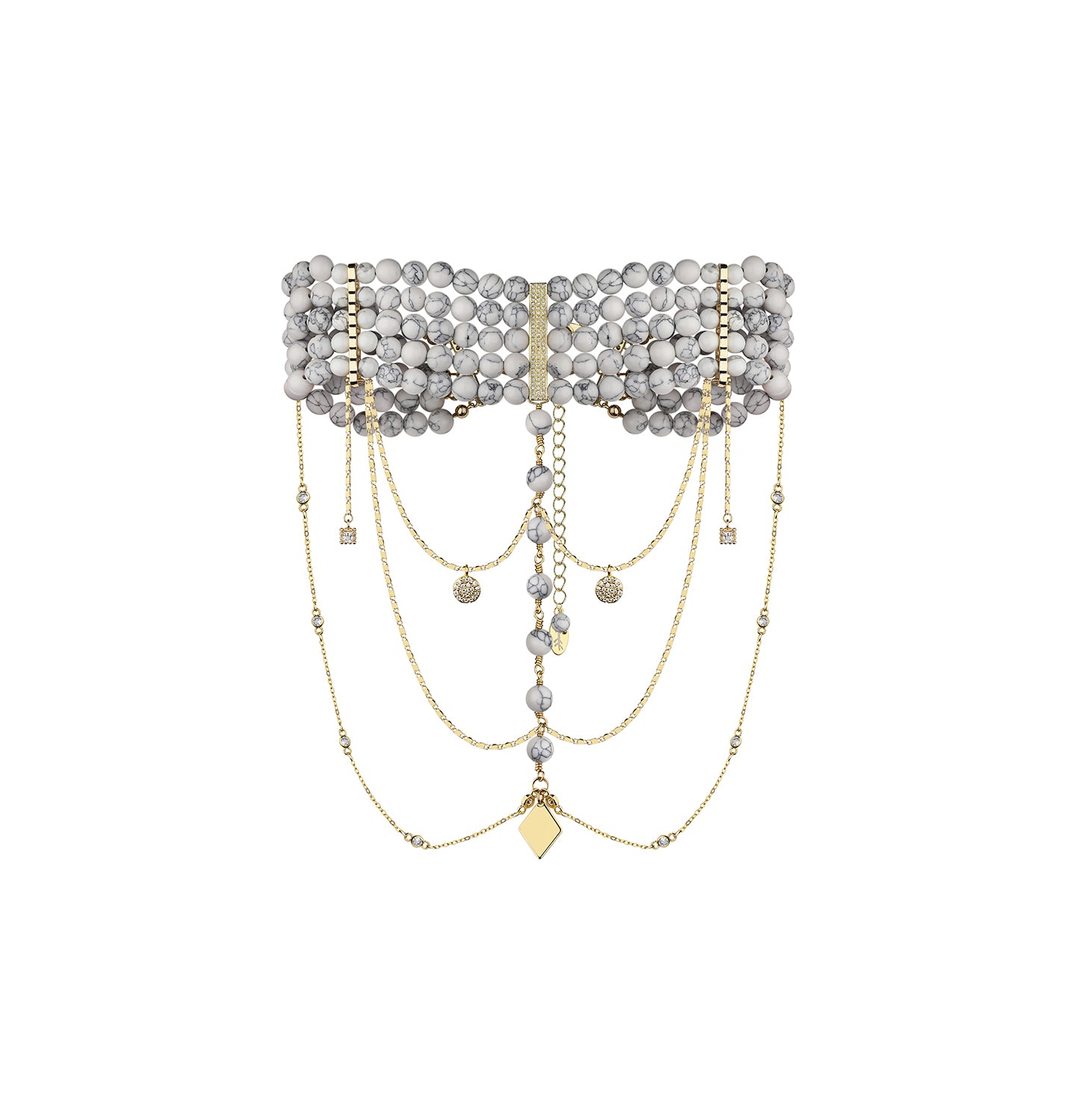 “INNOCENT CLASSIC” NECKLACE MARBLE WITH GOLDEN - фото 2