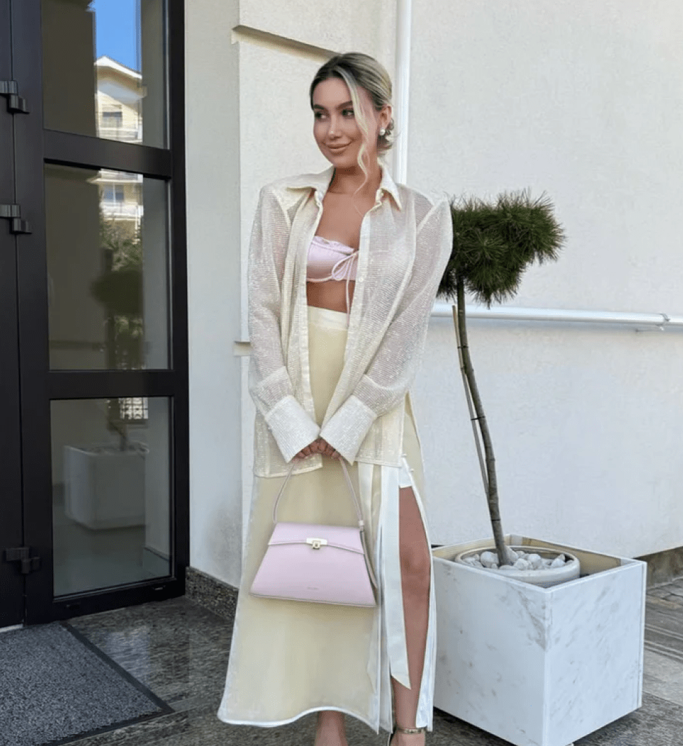 Блуза KRISTINA LAPTSO Ivory Glimmer