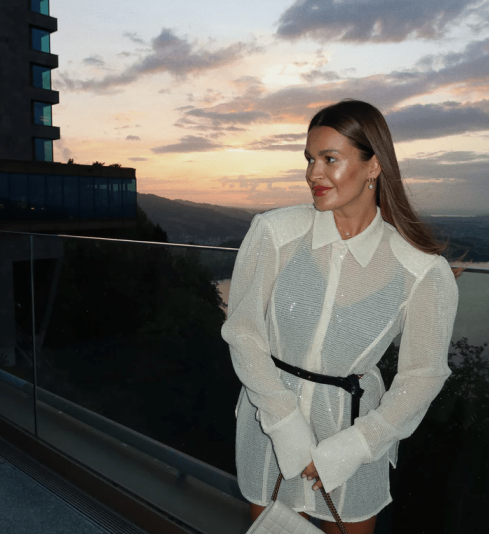 Блуза KRISTINA LAPTSO Ivory Glimmer