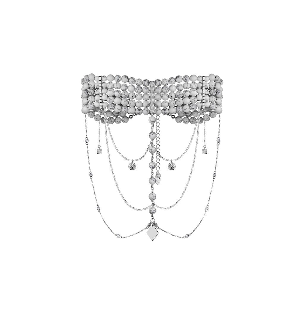 “INNOCENT CLASSIC” NECKLACE MARBLE WITH SILVER - фото 1