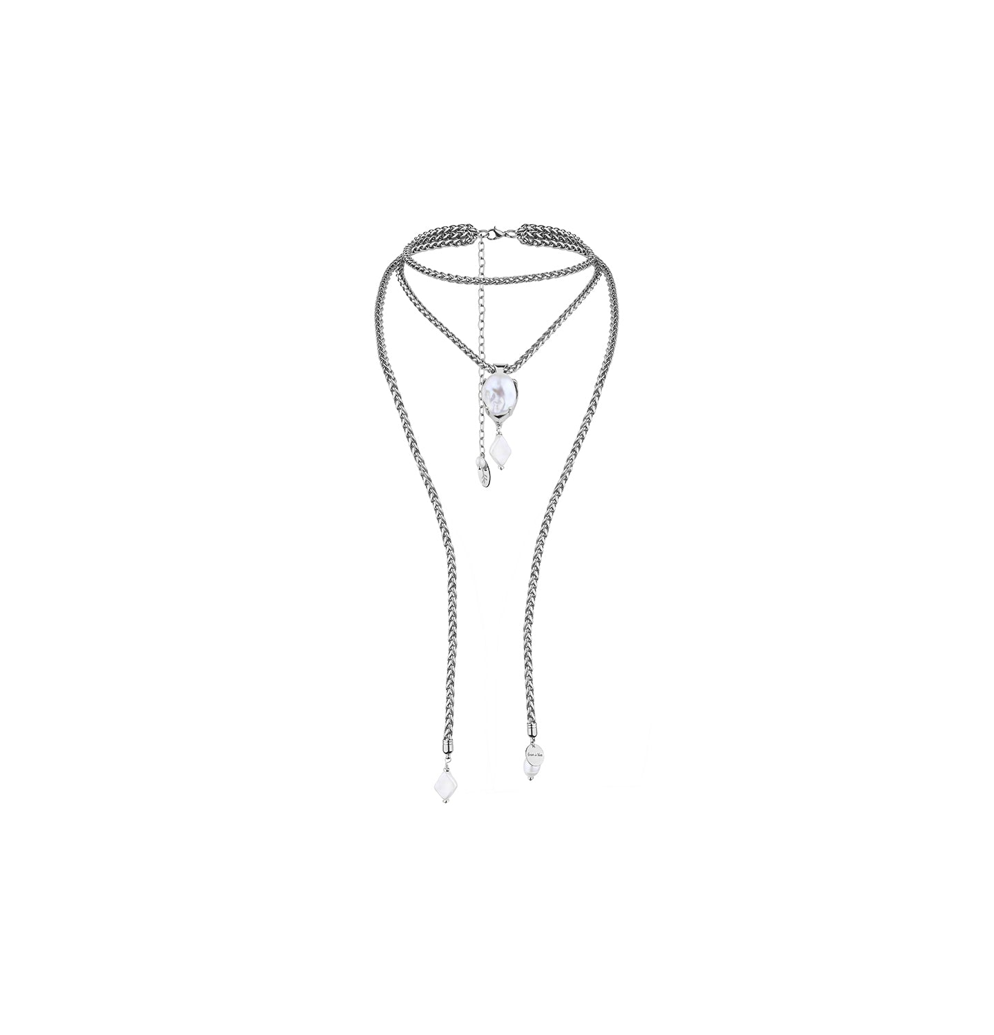 "ODESA" DOUBLE CHAIN NECKLACE - фото 1