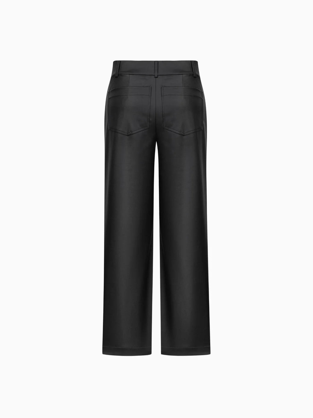 Black Faux Leather Pants - фото 2