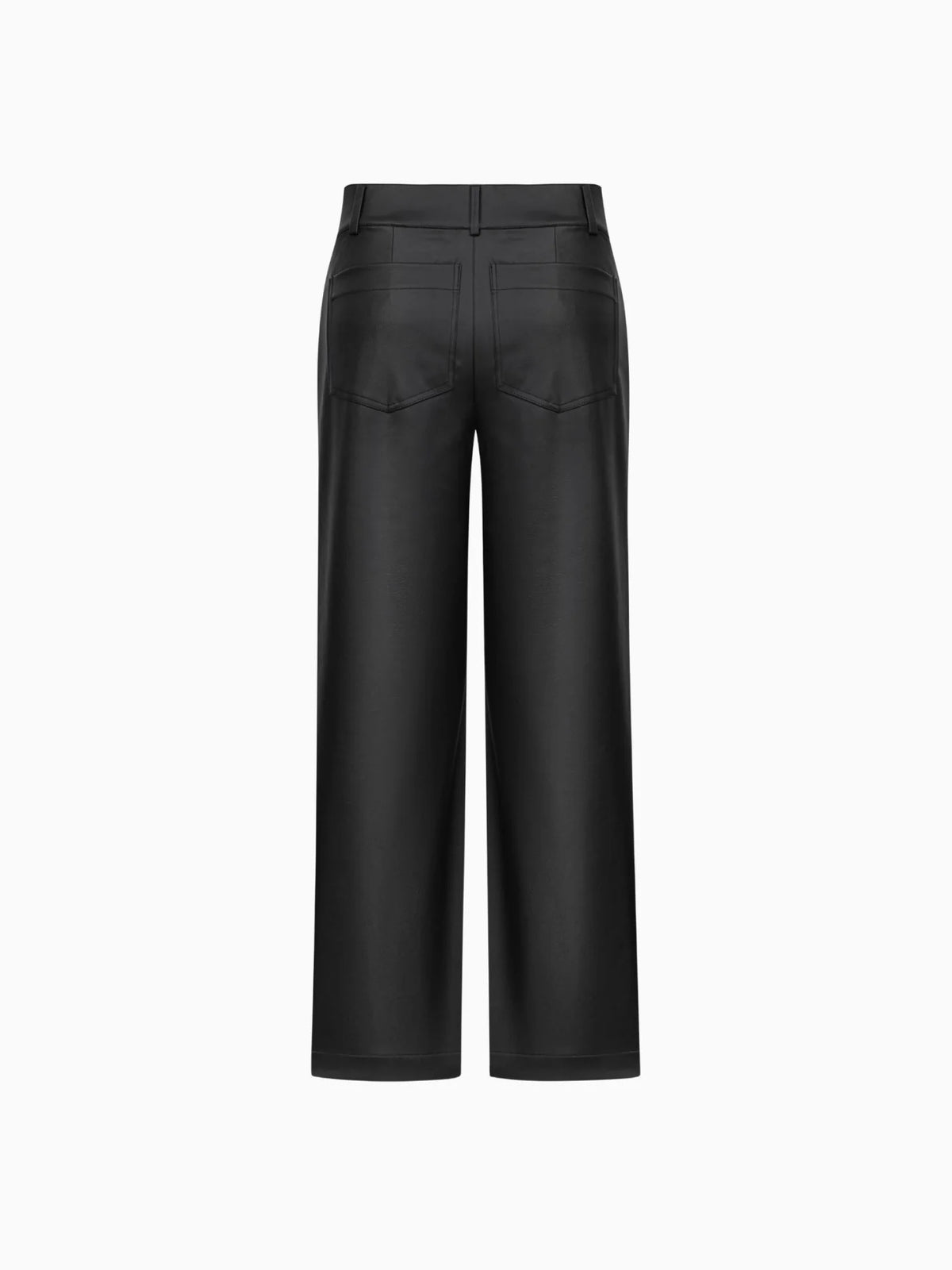 Black Faux Leather Pants - фото 2