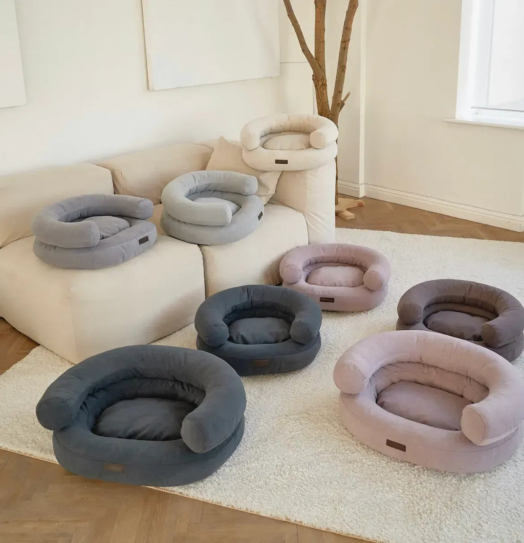 CHOUCHOU orthopedic bed for dogs “Marshmallow” brown
