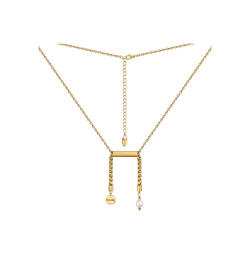 "LIBRA" NECKLACE WITH PEARL - фото 2