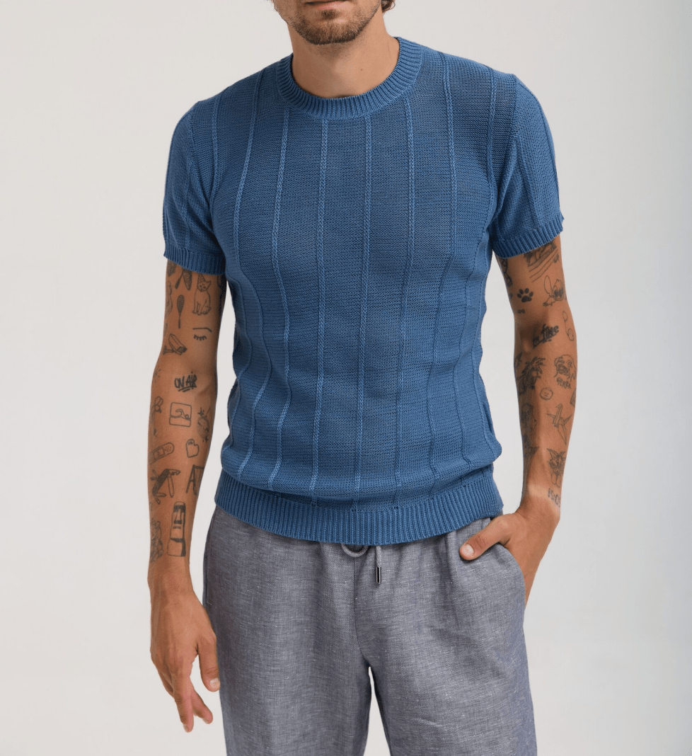 Шорти the SUIT MAN лляні блакитно-сірі