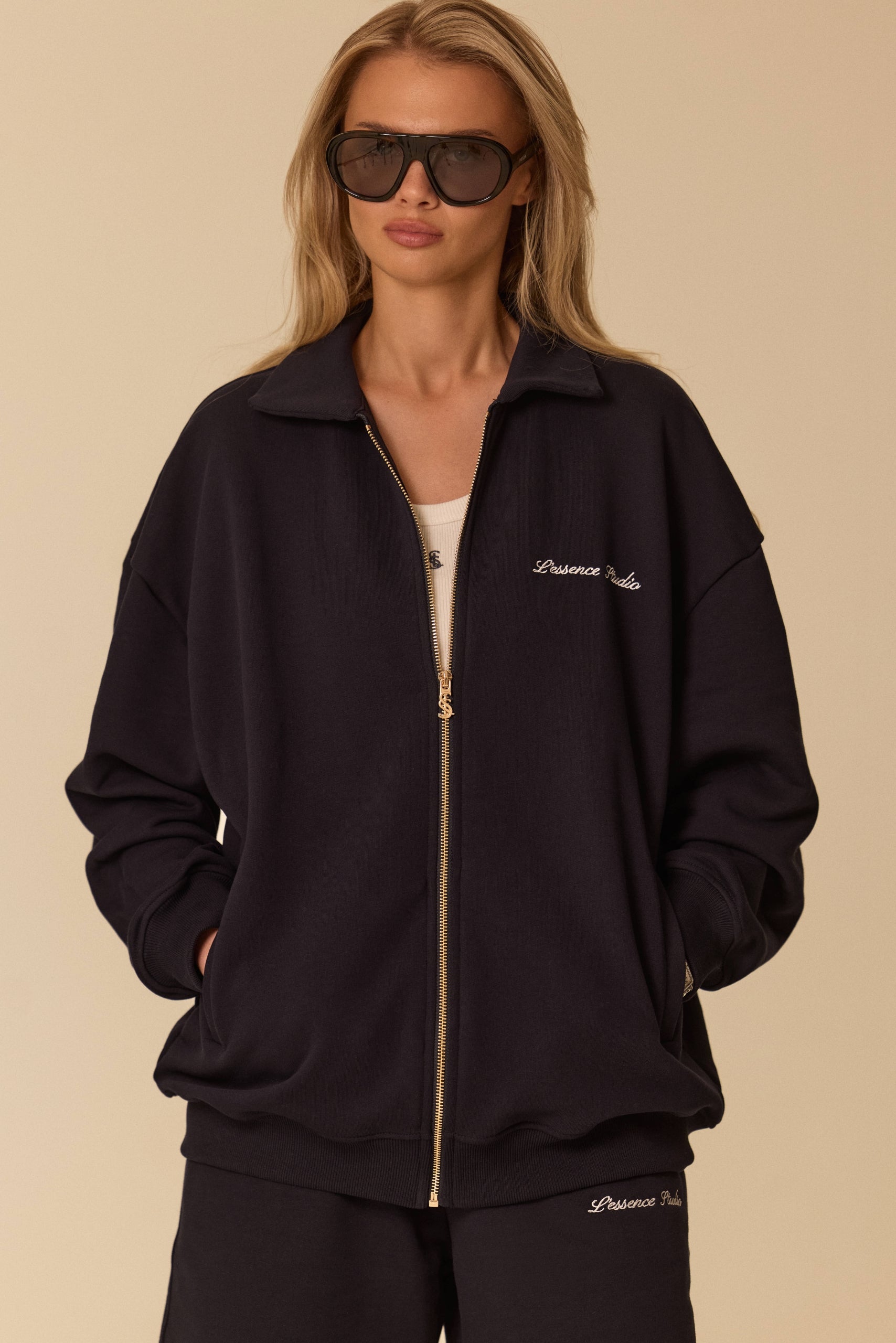 LE CLUB COLLAR ZIP HOODIE - фото 8