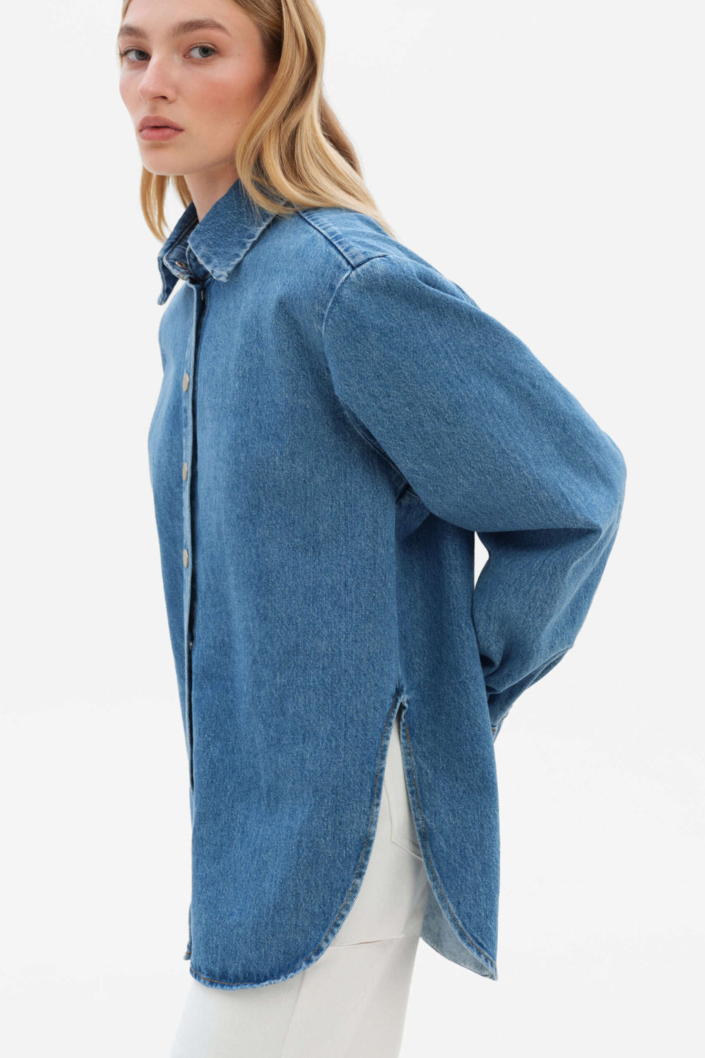 Light Blue Denim Shirt - фото 3