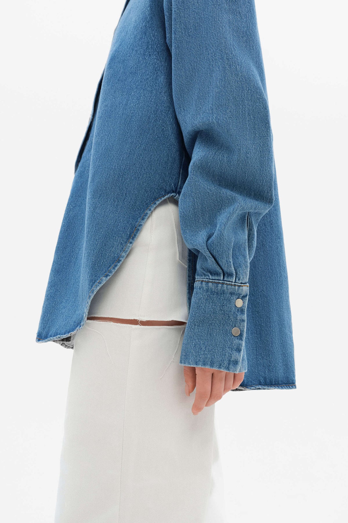 Light Blue Denim Shirt - фото 4