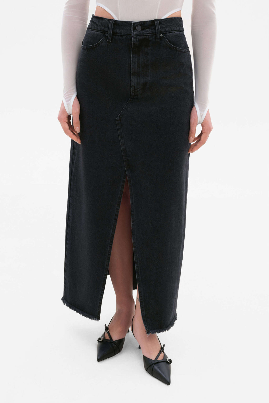 Black Midi Skirt - фото 3