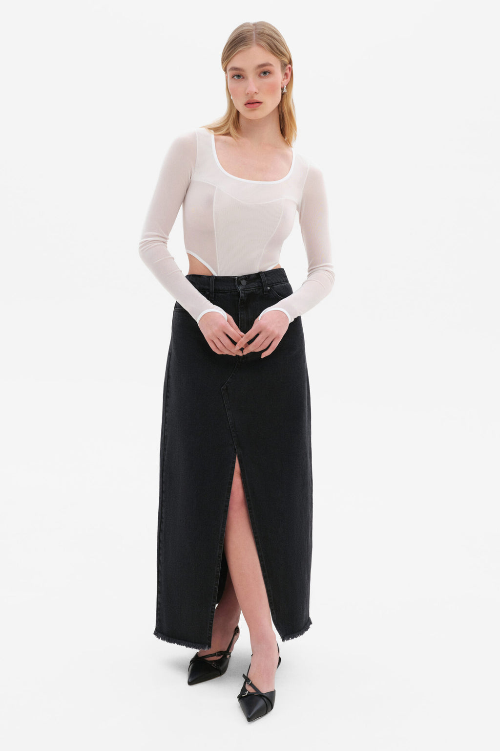 Black Midi Skirt - фото 1