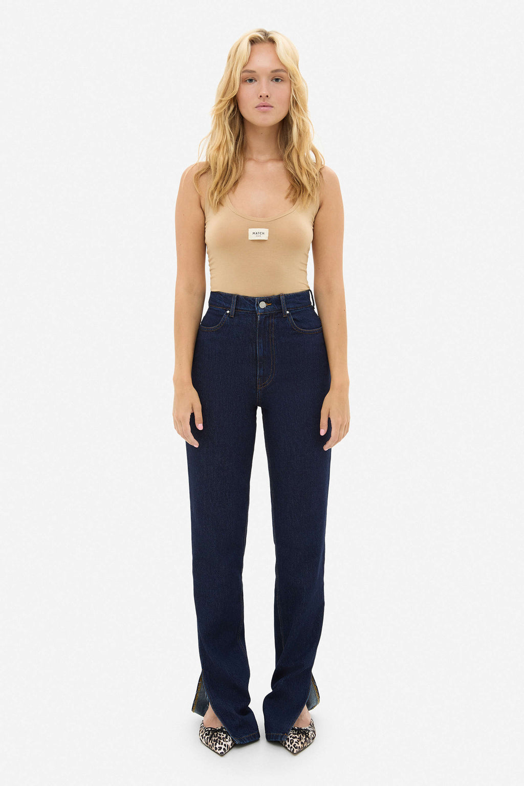 Indigo Jeans With Cuts - фото 1