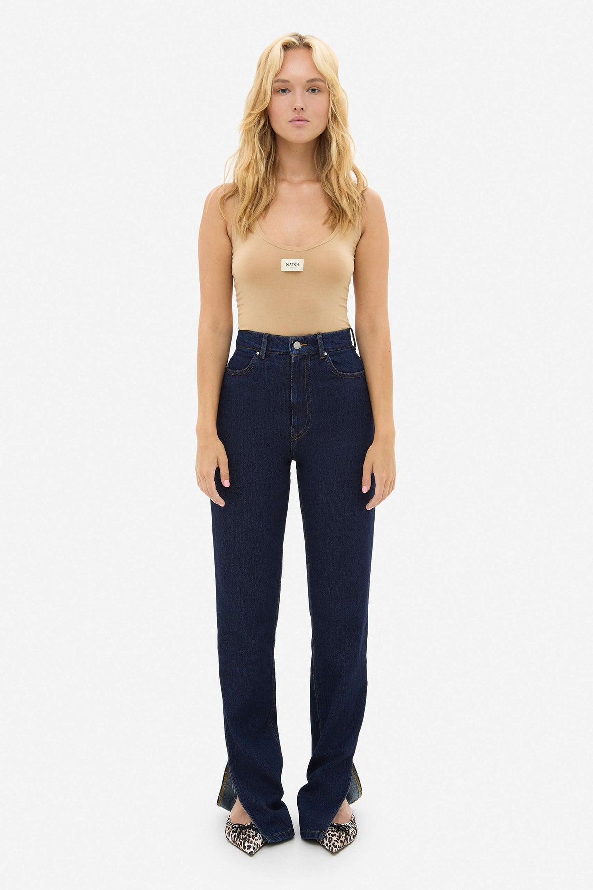 Indigo Jeans With Cuts - фото 1