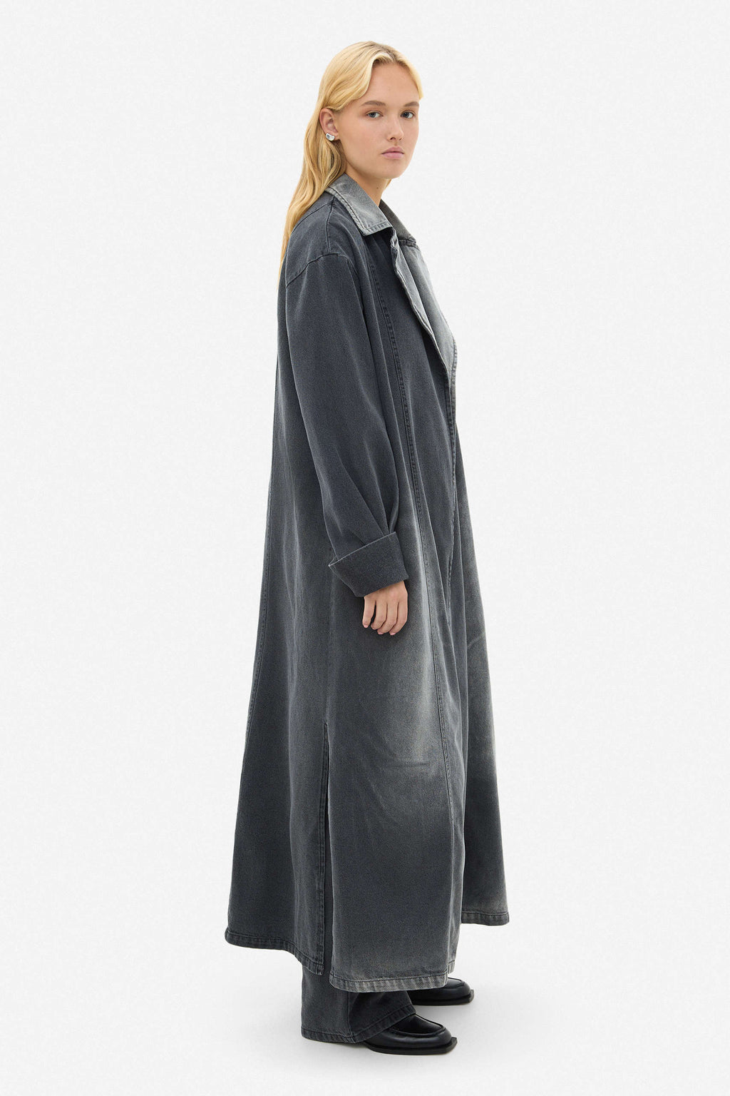 Denim Grey Coat - фото 5