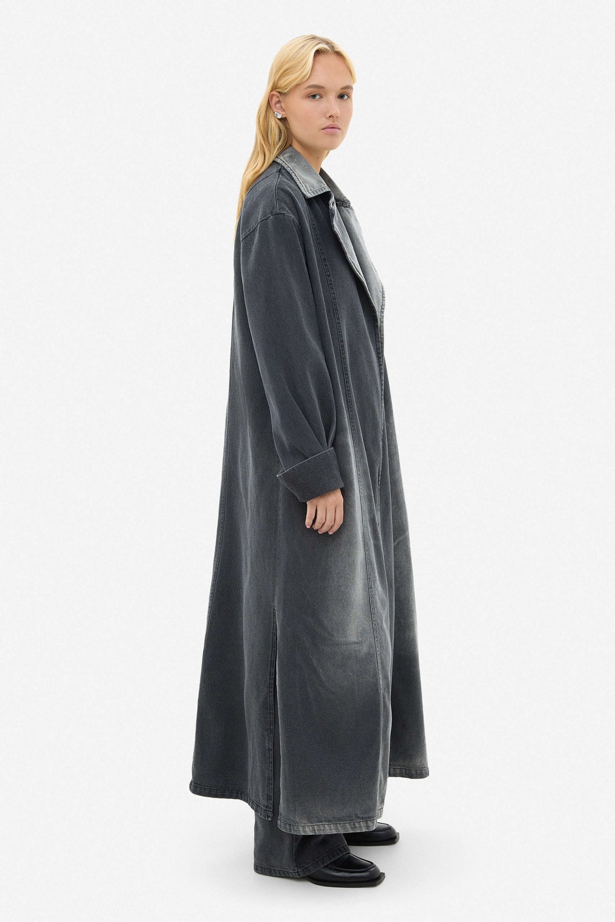 Denim Grey Coat - фото 5