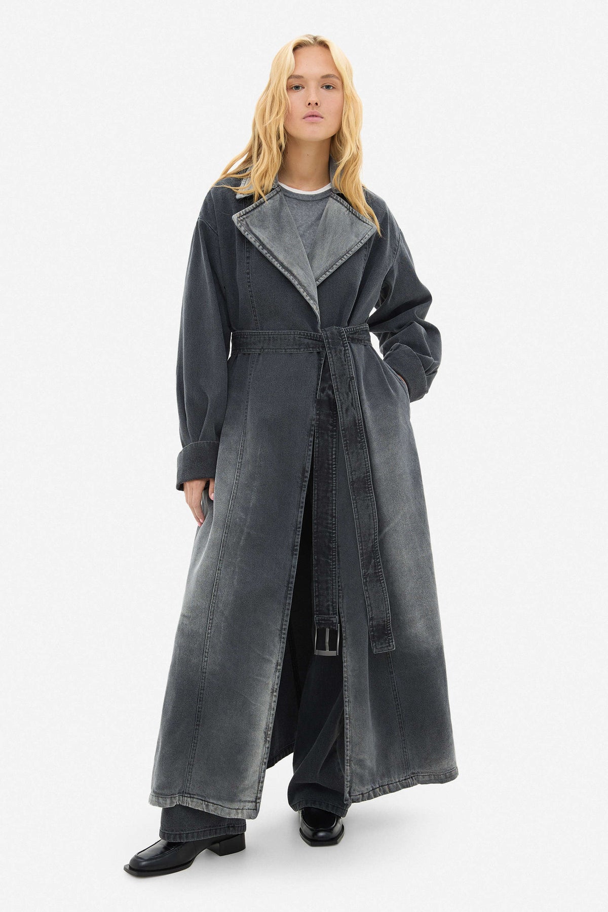 Denim Grey Coat - фото 4