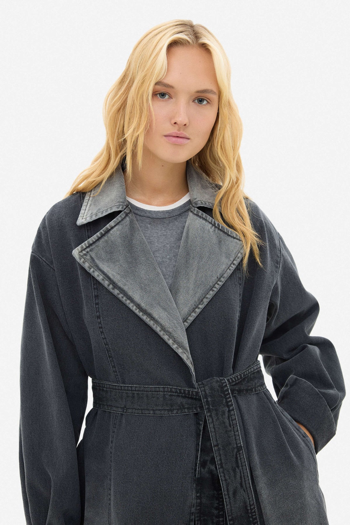 Denim Grey Coat - фото 3