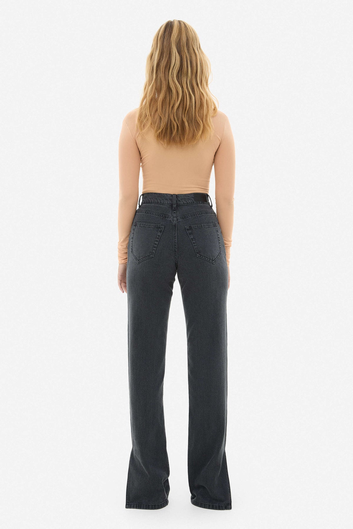 Grey Jeans With Cuts - фото 3