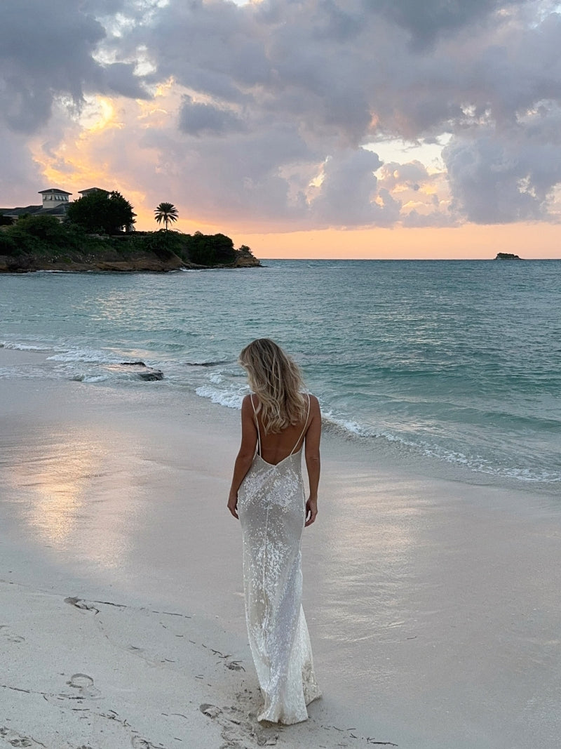 MERMAID SEQUIN MAXI DRESS - фото 3