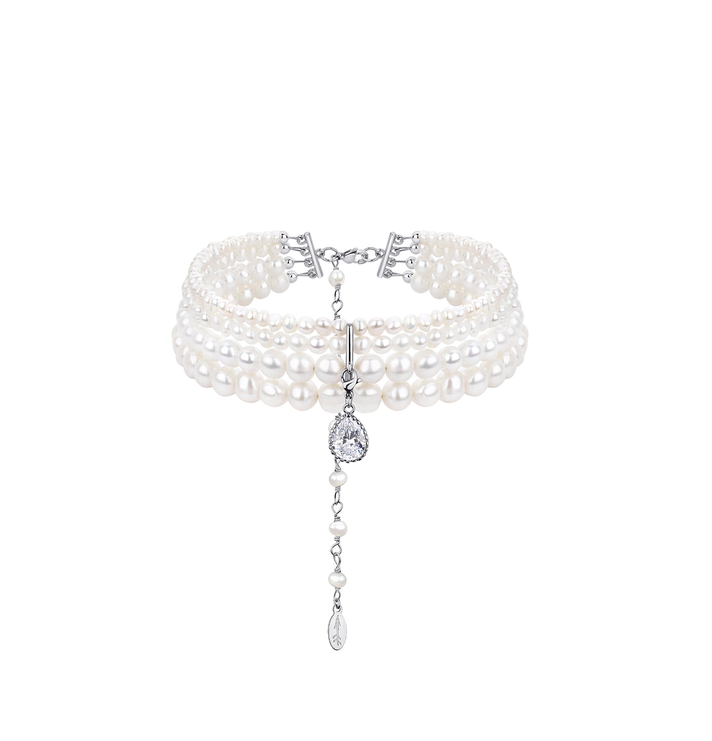 "PARIS" NATURAL PEARLS CHOKER WITH DROP PENDANT - фото 9