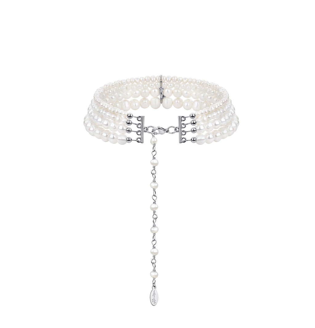 "PARIS" NATURAL PEARLS CHOKER WITH DROP PENDANT - фото 11