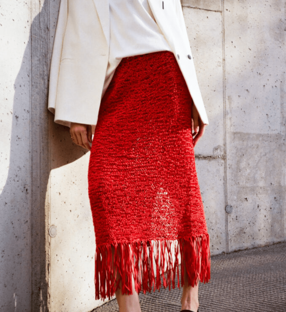 Трикотажна спідниця Katerina Kvit ручної роботи red