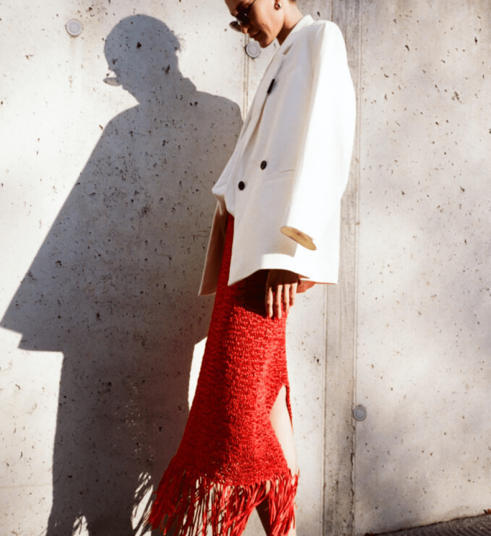 Трикотажна спідниця Katerina Kvit ручної роботи red