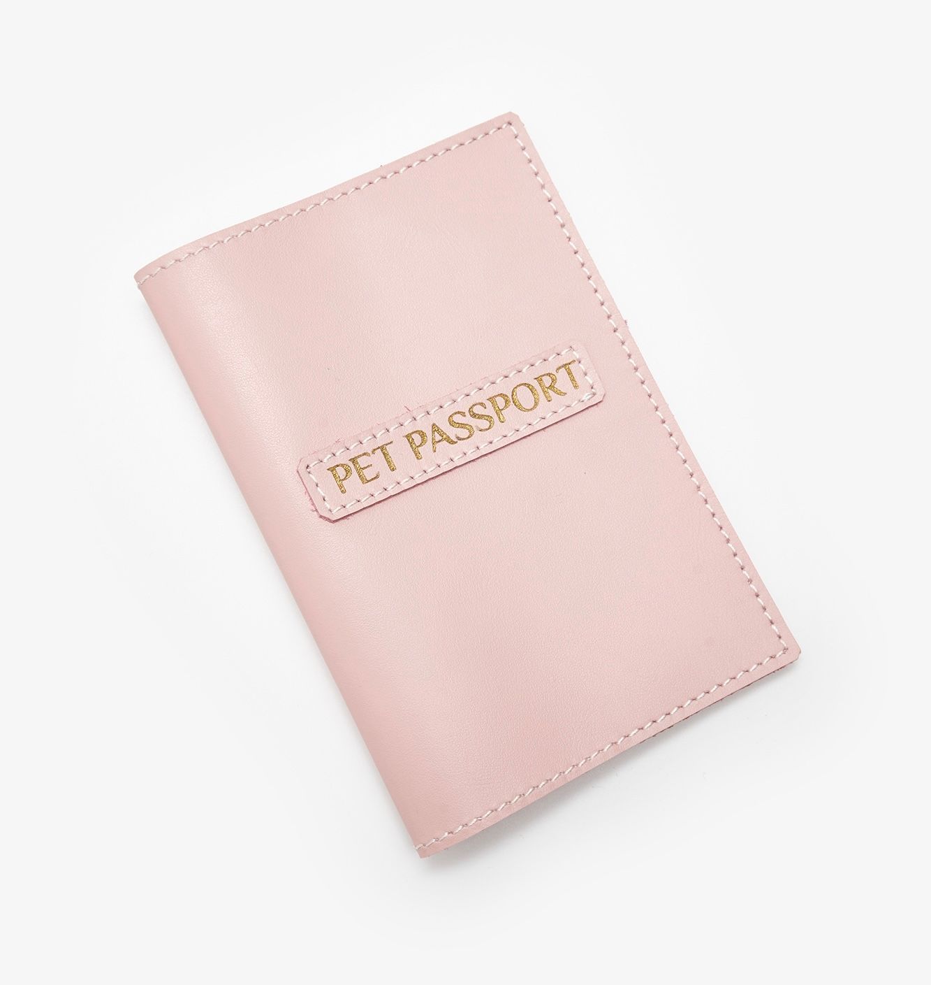 CHOUCHOU leather passport cover for dog red