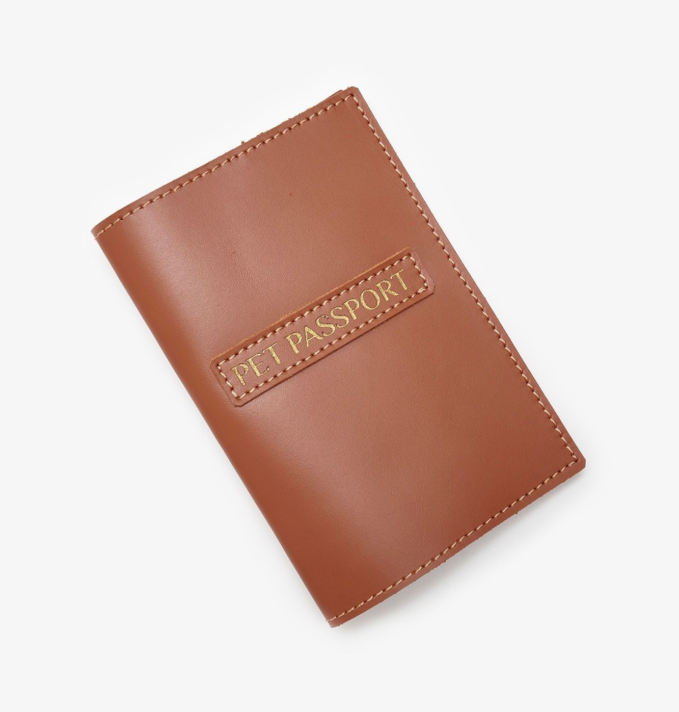 CHOUCHOU leather passport cover for dog red