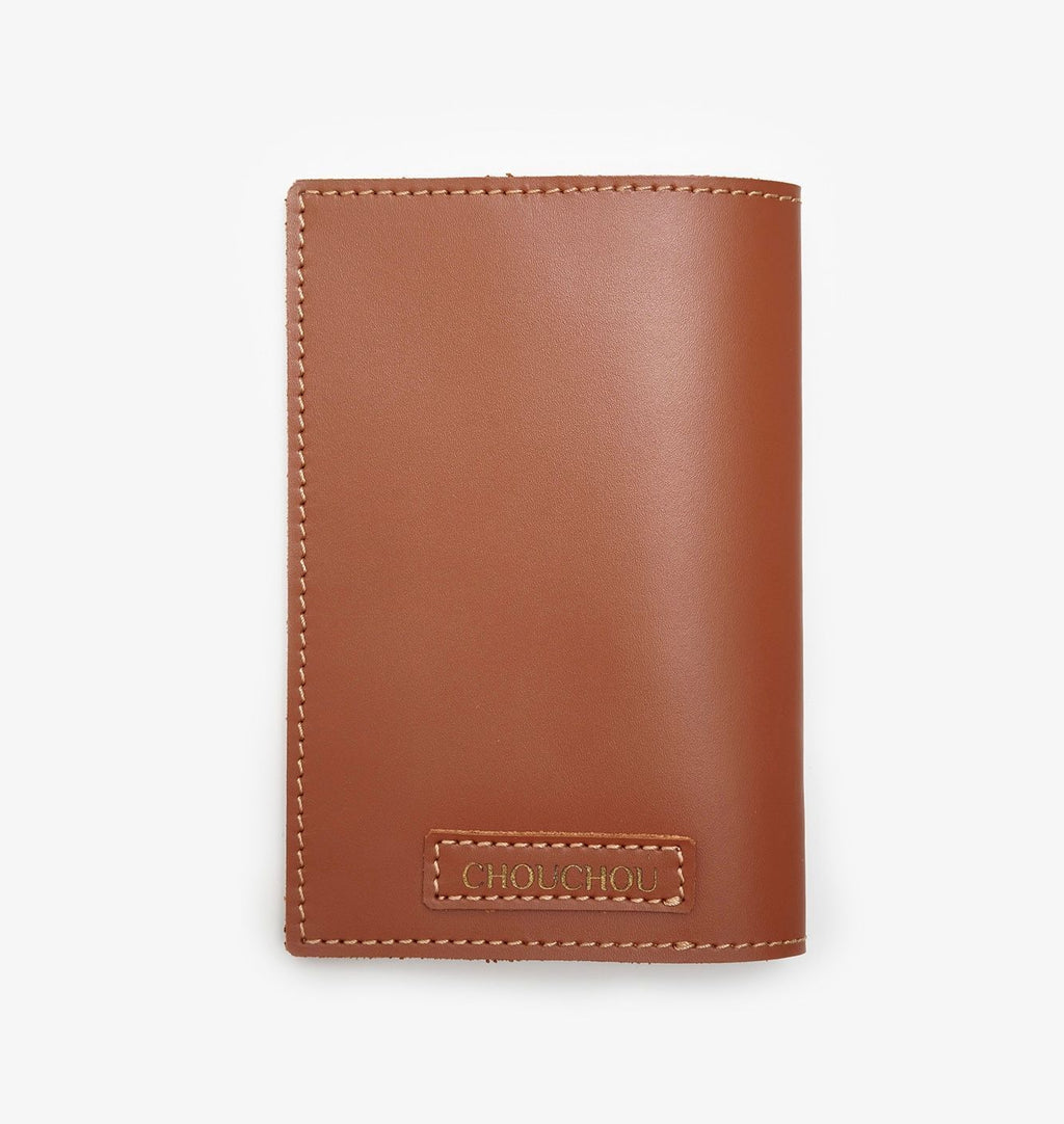 CHOUCHOU leather passport cover for dog red