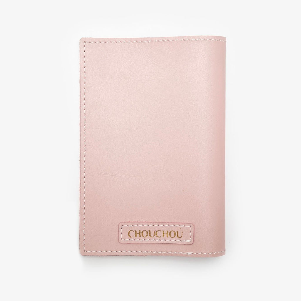 CHOUCHOU leather passport cover for dog red